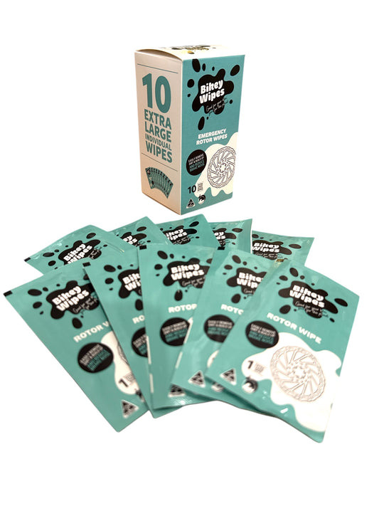 Bikey Wipes Emergency Rotor Wipes - Box of 10